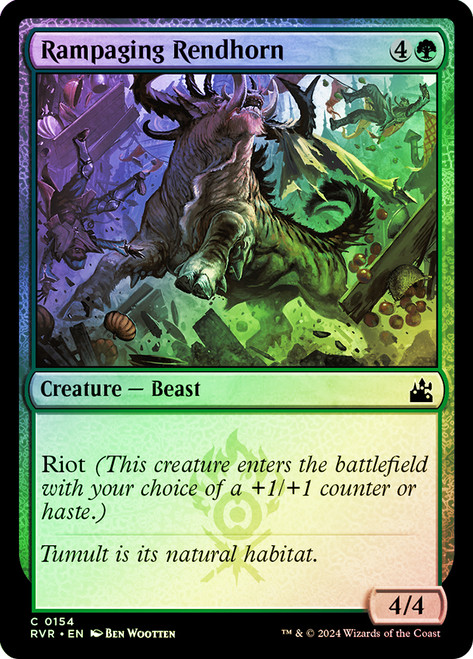 Rampaging Rendhorn\nRavnica Remastered\nSingle\nMagic The Gathering