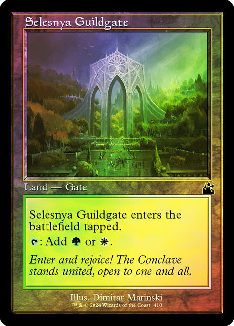 Selesnya Guildgate (Retro Frame)\nRavnica Remastered - Retro Frame\nSingle\nMagic The Gathering