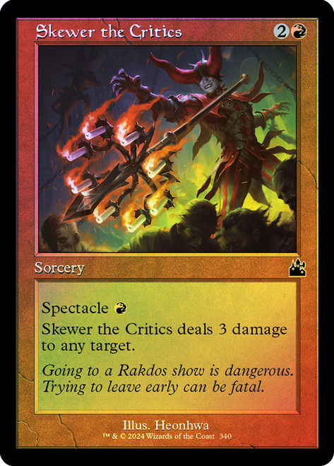 Nikachu MTG - Skewer the Critics, Cindervines, Light up