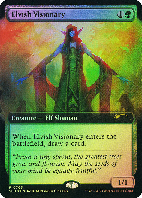 Elvish Visionary (Secret Lair) (Extended Art)\nPromo: General\nSingle\nMagic The Gathering