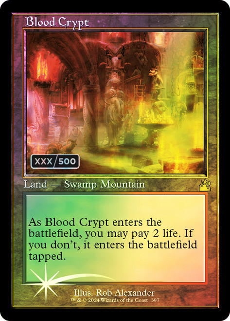 Blood Crypt
Ravnica Remastered
Single
Magic: The Gathering