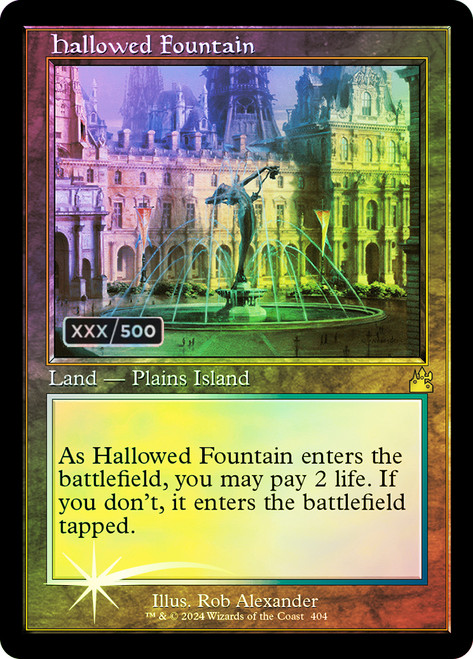 Hallowed Fountain
Ravnica Remastered
Single
Magic: The Gathering