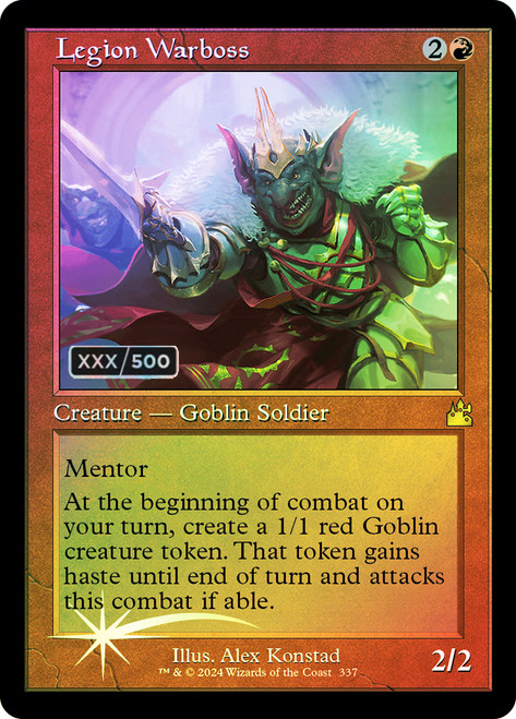Legion Warboss
Ravnica Remastered
Single
Magic: The Gathering