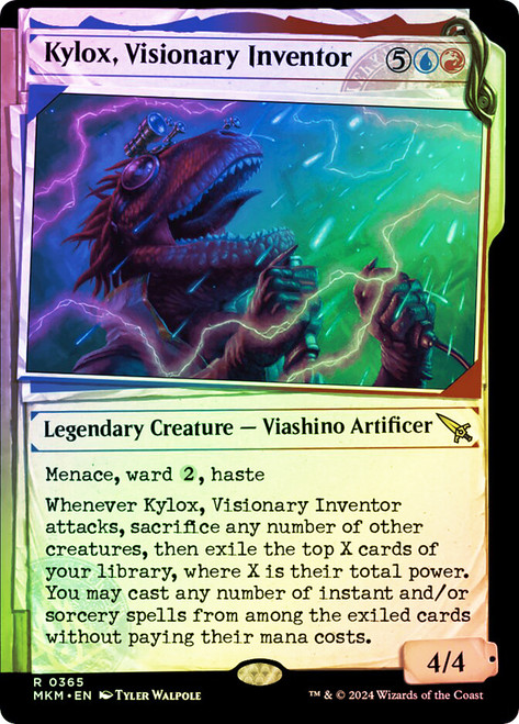 Kylox, Visionary Inventor (Showcase)\nMurders at Karlov Manor - Variants\nSingle\nMagic The Gathering