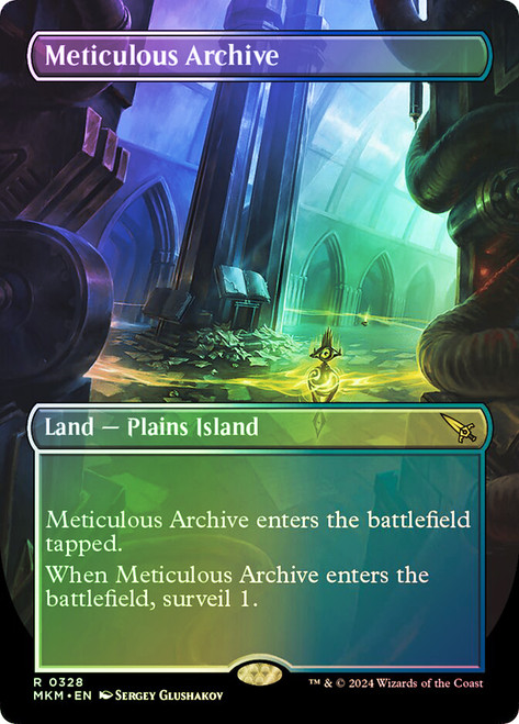 Meticulous Archive (Borderless)\nMurders at Karlov Manor - Variants\nSingle\nMagic The Gathering