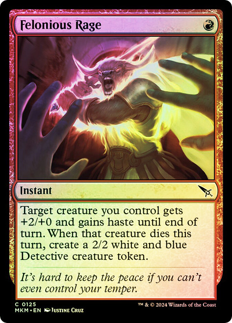 Felonious Rage\nMurders at Karlov Manor\nSingle\nMagic The Gathering