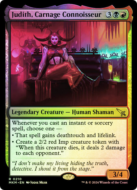 Judith, Carnage Connoisseur\nMurders at Karlov Manor\nSingle\nMagic The Gathering