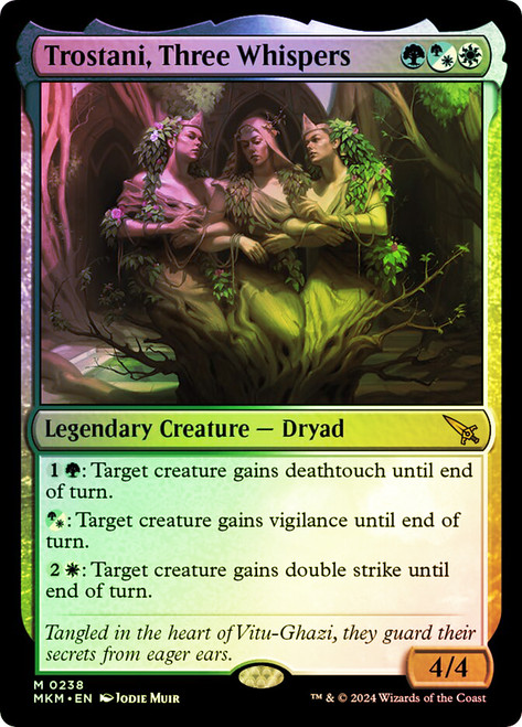 Trostani, Three Whispers\nMurders at Karlov Manor\nSingle\nMagic The Gathering