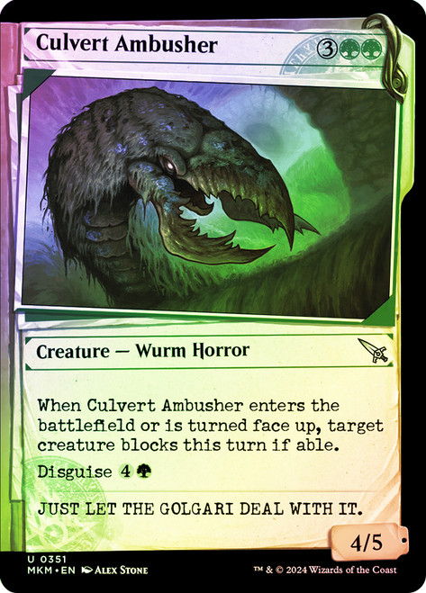 Culvert Ambusher (Showcase)\nMurders at Karlov Manor - Variants\nSingle\nMagic The Gathering