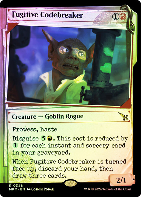 Fugitive Codebreaker (Showcase)\nMurders at Karlov Manor - Variants\nSingle\nMagic The Gathering