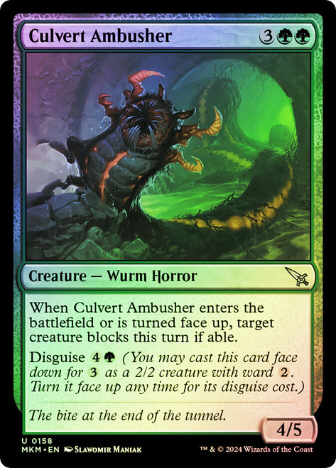 Culvert Ambusher\nMurders at Karlov Manor\nSingle\nMagic The Gathering