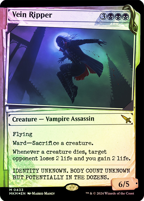 Vein Ripper (Showcase) (Invisible Ink Foil)\nMurders at Karlov Manor - Alternate Foil\nSingle\nMagic The Gathering