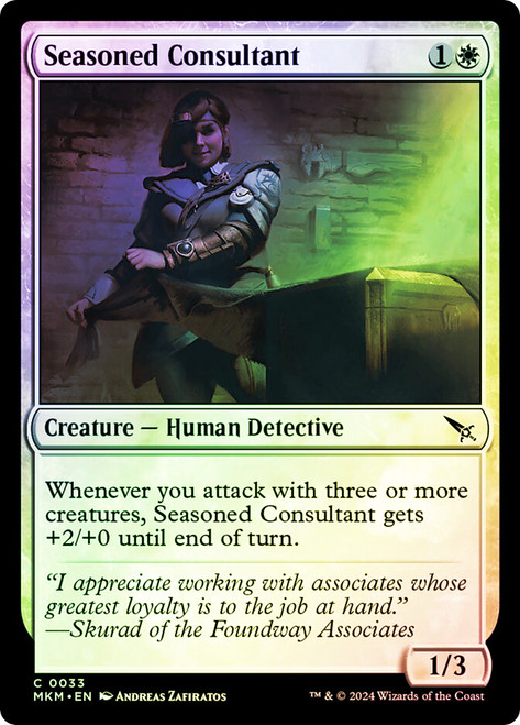 Seasoned Consultant\nMurders at Karlov Manor\nSingle\nMagic The Gathering