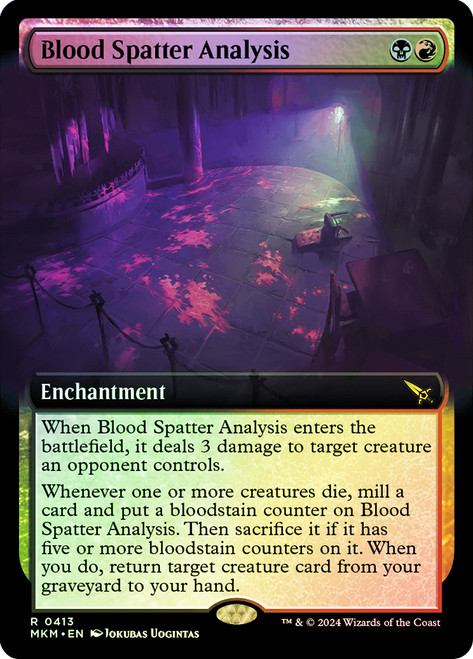 Blood Spatter Analysis (Extended Art)\nMurders at Karlov Manor - Variants\nSingle\nMagic The Gathering