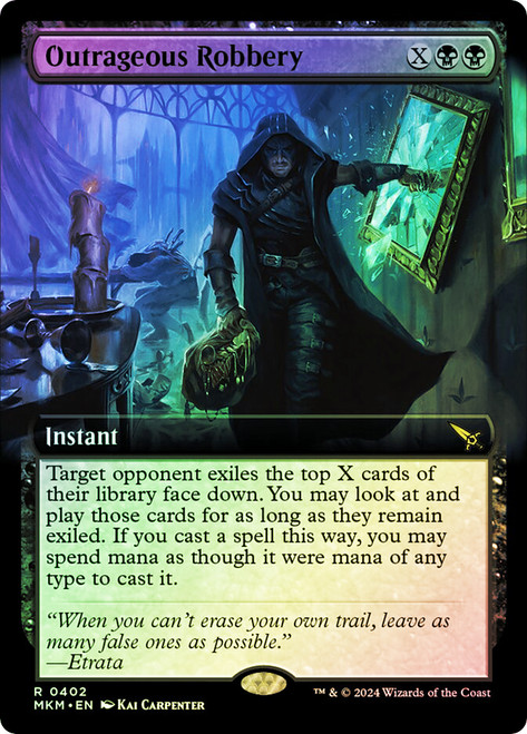 Outrageous Robbery (Extended Art)\nMurders at Karlov Manor - Variants\nSingle\nMagic The Gathering