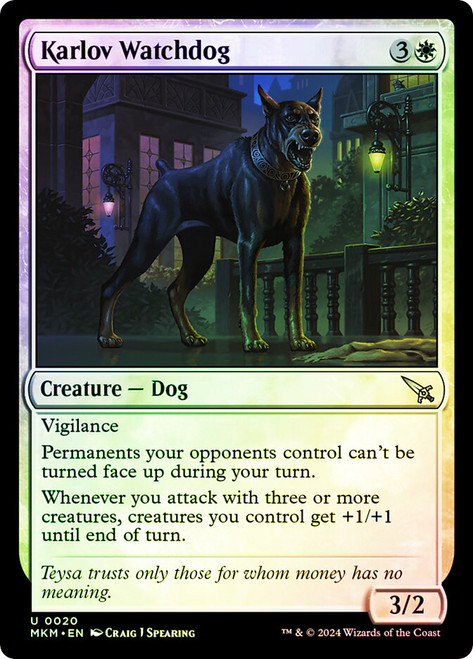 Karlov Watchdog\nMurders at Karlov Manor\nSingle\nMagic The Gathering