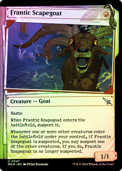 Frantic Scapegoat (Showcase)\nMurders at Karlov Manor - Variants\nSingle\nMagic The Gathering