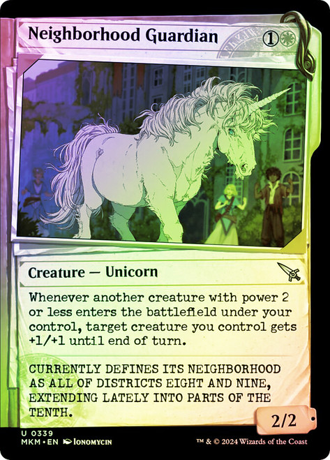 Neighborhood Guardian (Showcase)\nMurders at Karlov Manor - Variants\nSingle\nMagic The Gathering