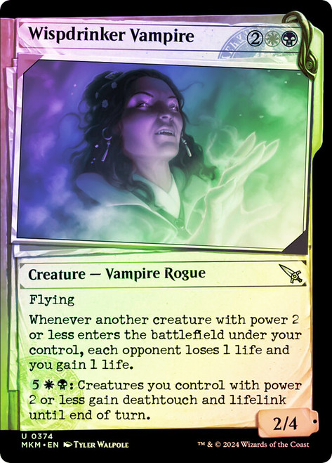 Wispdrinker Vampire (Showcase)\nMurders at Karlov Manor - Variants\nSingle\nMagic The Gathering