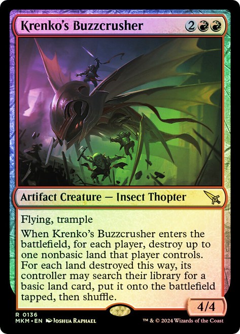 Krenko's Buzzcrusher\nMurders at Karlov Manor\nSingle\nMagic The Gathering