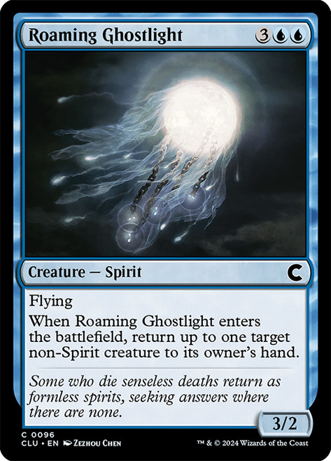 Roaming Ghostlight\nRavnica: Clue Edition\nSingle\nMagic The Gathering