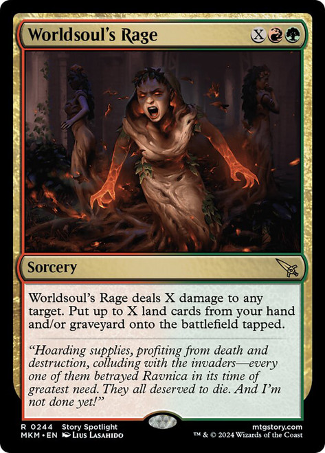 Worldsoul's Rage\nMurders at Karlov Manor\nSingle\nMagic The Gathering