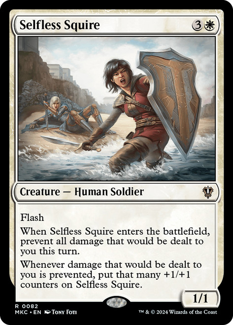 Selfless Squire\nMurders at Karlov Manor Commander\nSingle\nMagic The Gathering