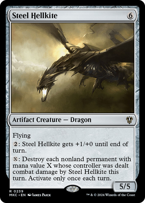 Steel Hellkite\nMurders at Karlov Manor Commander\nSingle\nMagic The Gathering