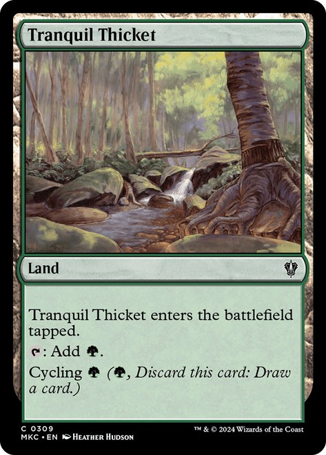 Tranquil Thicket\nMurders at Karlov Manor Commander\nSingle\nMagic The Gathering