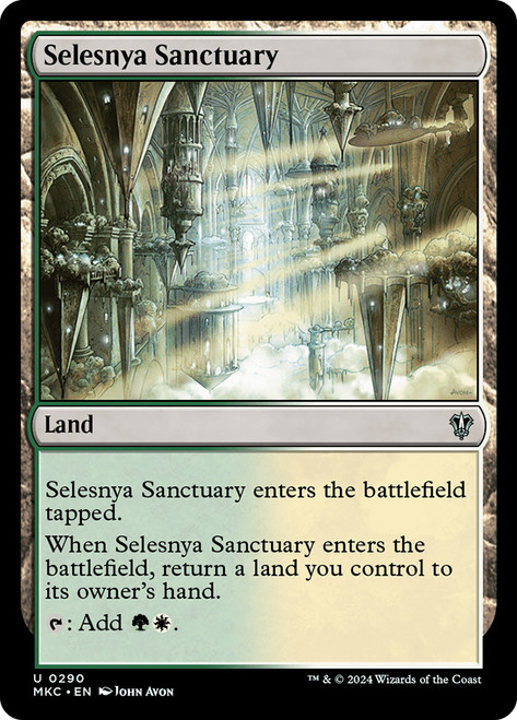 Selesnya Sanctuary\nMurders at Karlov Manor Commander\nSingle\nMagic The Gathering