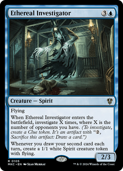 Ethereal Investigator\nMurders at Karlov Manor Commander\nSingle\nMagic The Gathering