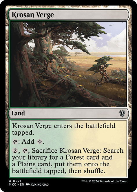 Krosan Verge\nMurders at Karlov Manor Commander\nSingle\nMagic The Gathering