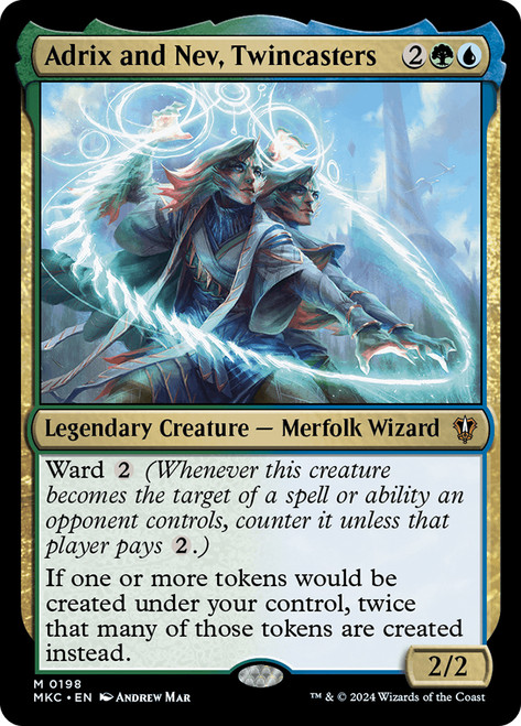 Adrix and Nev, Twincasters\nMurders at Karlov Manor Commander\nSingle\nMagic The Gathering