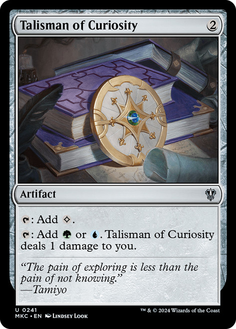 Talisman of Curiosity\nMurders at Karlov Manor Commander\nSingle\nMagic The Gathering
