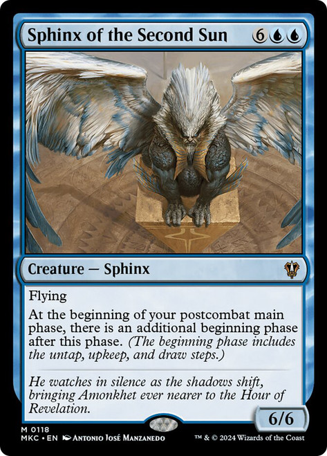 Sphinx of the Second Sun\nMurders at Karlov Manor Commander\nSingle\nMagic The Gathering