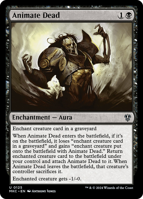Animate Dead\nMurders at Karlov Manor Commander\nSingle\nMagic The Gathering