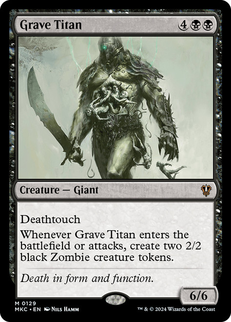 Grave Titan\nMurders at Karlov Manor Commander\nSingle\nMagic The Gathering