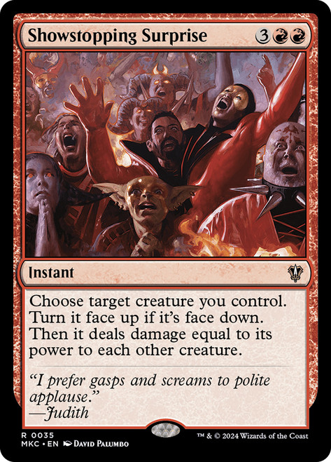 Showstopping Surprise\nMurders at Karlov Manor Commander\nSingle\nMagic The Gathering