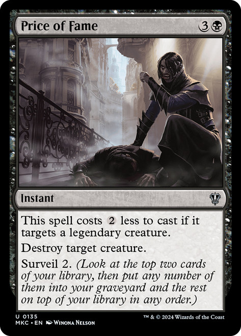 Price of Fame\nMurders at Karlov Manor Commander\nSingle\nMagic The Gathering