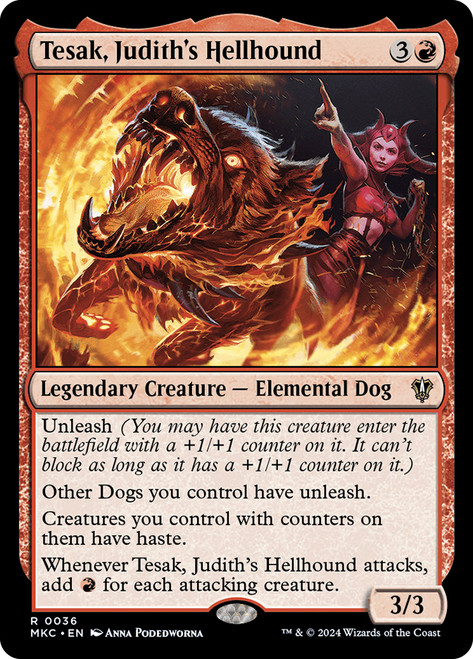Tesak, Judith's Hellhound\nMurders at Karlov Manor Commander\nSingle\nMagic The Gathering