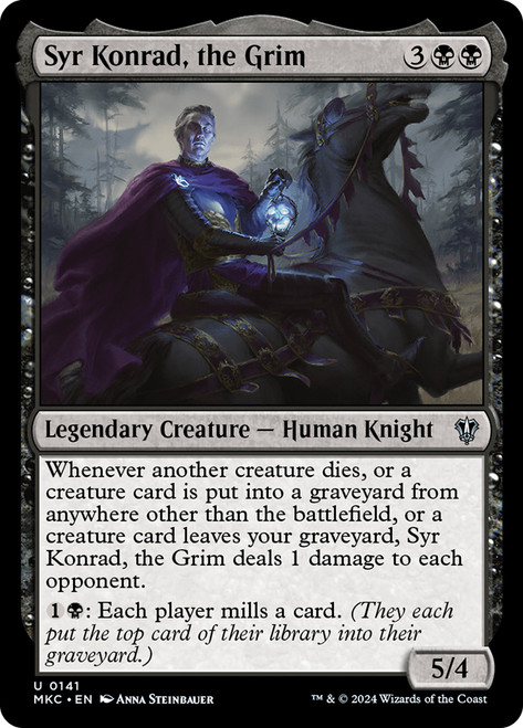 Syr Konrad, the Grim\nMurders at Karlov Manor Commander\nSingle\nMagic The Gathering