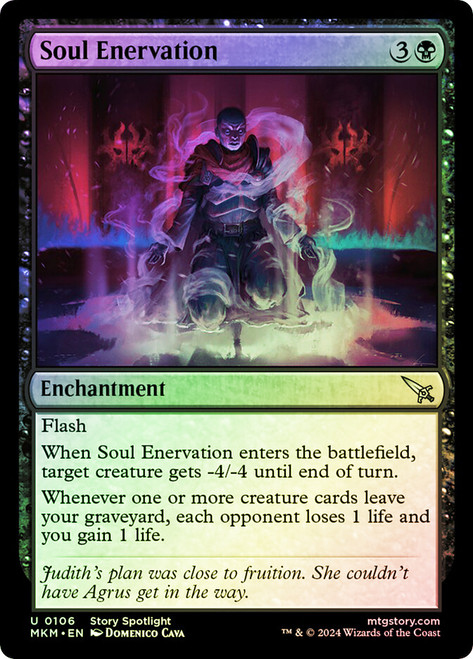 Soul Enervation\nMurders at Karlov Manor\nSingle\nMagic The Gathering