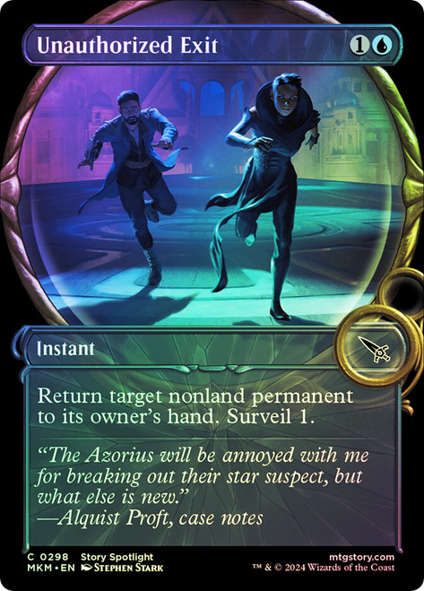 Unauthorized Exit (Showcase)\nMurders at Karlov Manor - Variants\nSingle\nMagic The Gathering