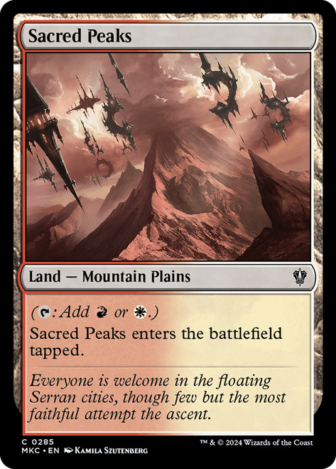 Sacred Peaks\nMurders at Karlov Manor Commander\nSingle\nMagic The Gathering