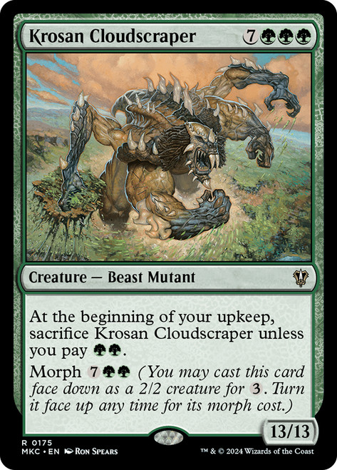 Krosan Cloudscraper\nMurders at Karlov Manor Commander\nSingle\nMagic The Gathering