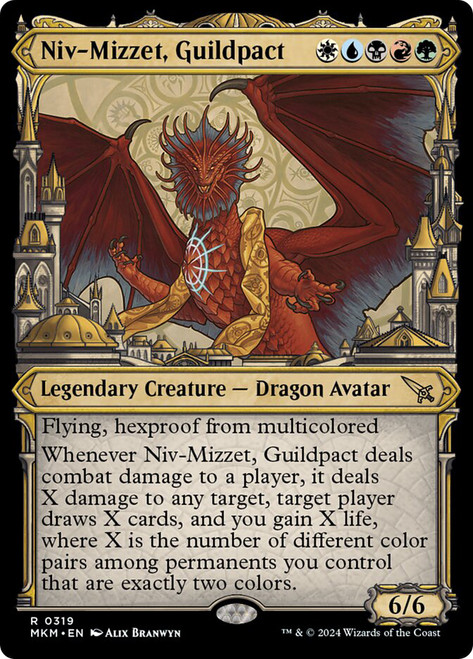 Niv-Mizzet, Guildpact (#319) (Showcase)\nMurders at Karlov Manor - Variants\nSingle\nMagic The Gathering