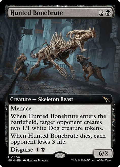 Hunted Bonebrute (Extended Art)\nMurders at Karlov Manor - Variants\nSingle\nMagic The Gathering