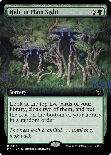 Hide in Plain Sight (Extended Art)\nMurders at Karlov Manor - Variants\nSingle\nMagic The Gathering