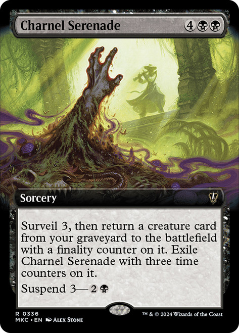 Charnel Serenade (Extended Art)\nMurders at Karlov Manor Commander - Variants\nSingle\nMagic The Gathering
