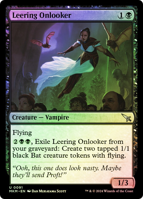 Leering Onlooker\nMurders at Karlov Manor\nSingle\nMagic The Gathering